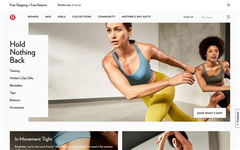 lululemon website.